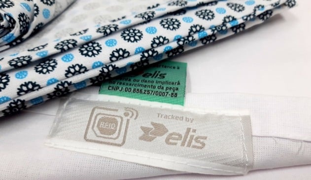 Etiquetas de roupas de cama do Hospital São Vicente de Paulo