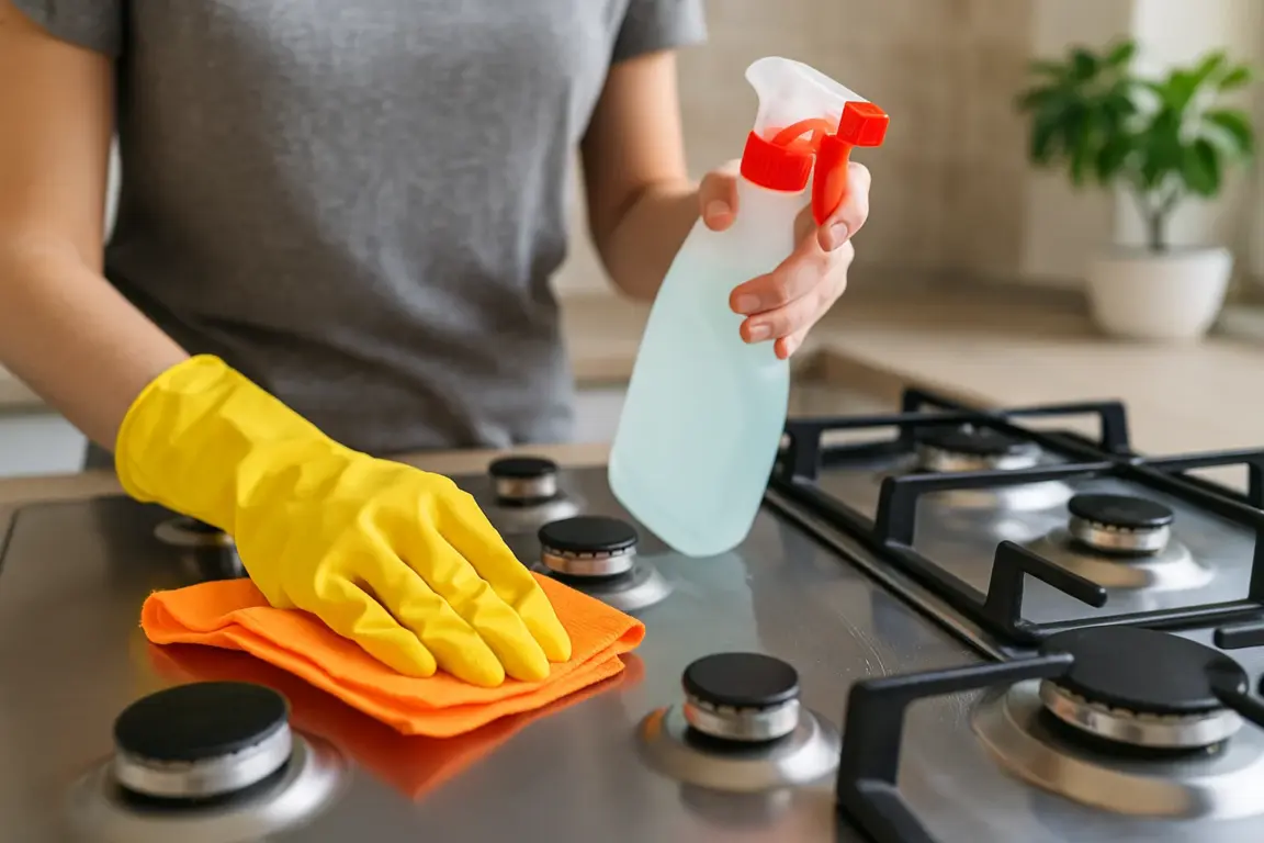 O que nunca fazer ao limpar fogão de inox para evitar riscos