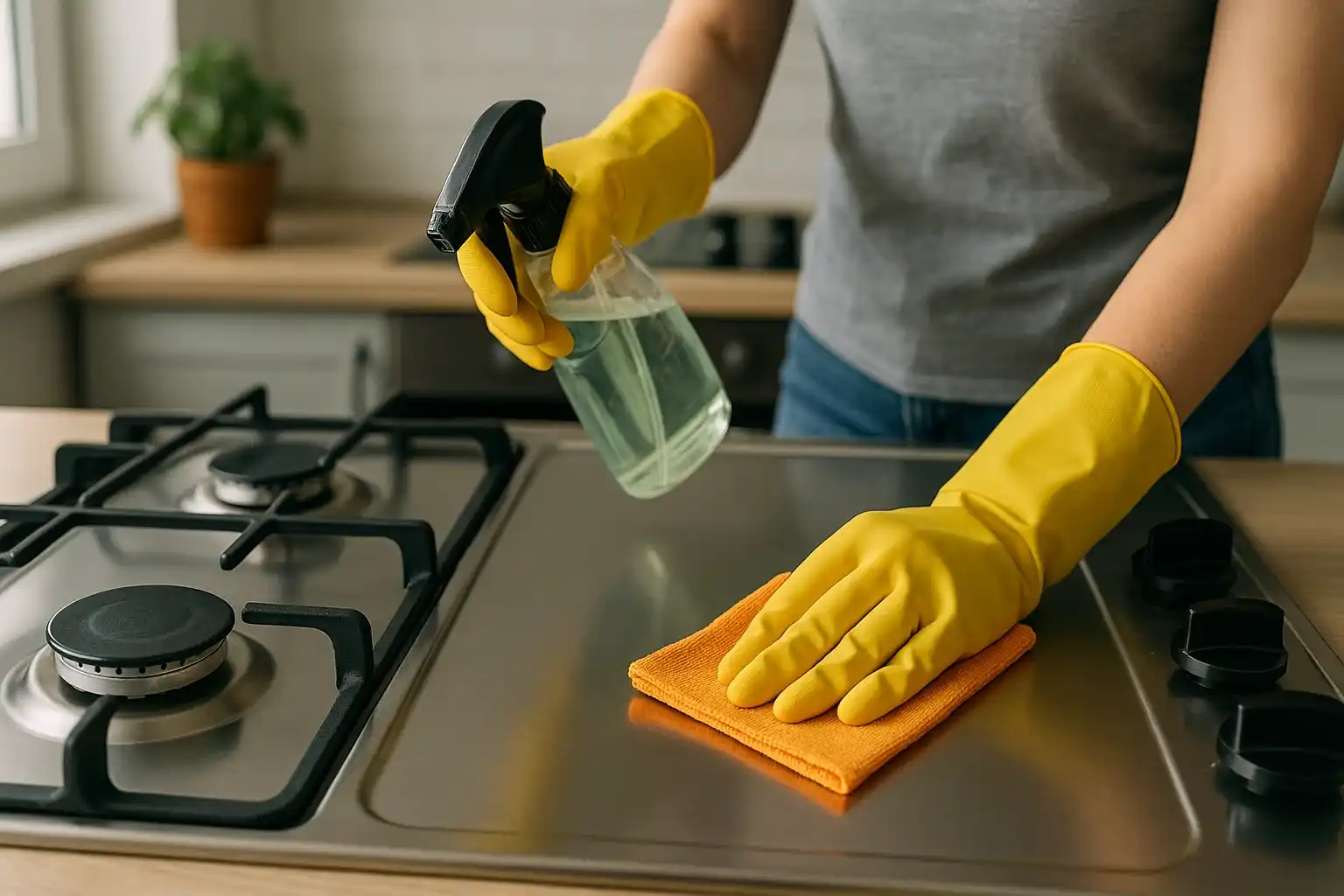 O que nunca fazer ao limpar fogão de inox para evitar riscos