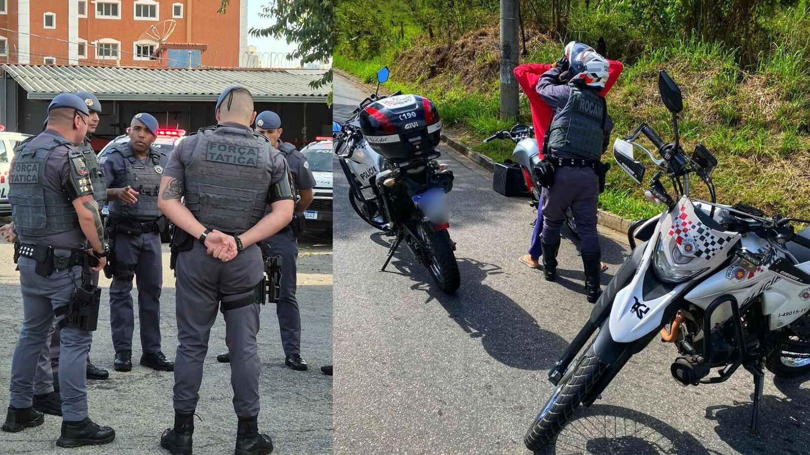 Foto de policiais em operação.