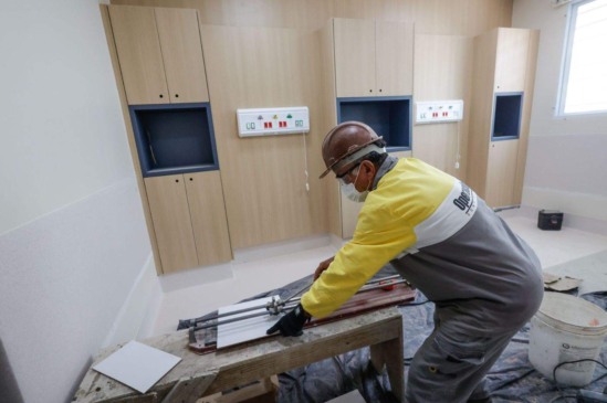 Obras seguem, atualmente, com quatro quartos em reformas simultâneas. Foto: Prefeitura de Jundiaí