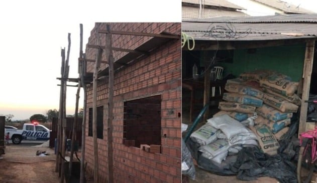 PMs fazem mutirão durante folga para construir casa para família carente