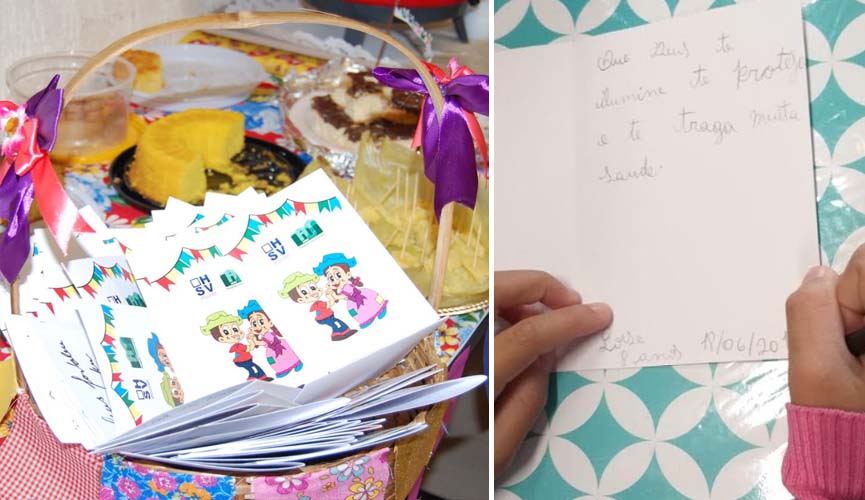 Crianças do HU fazem cartinhas para os pacientes do HSVP