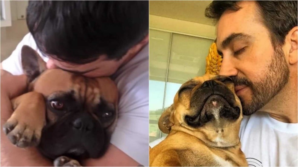 Padre Fábio de Melo com cachorro