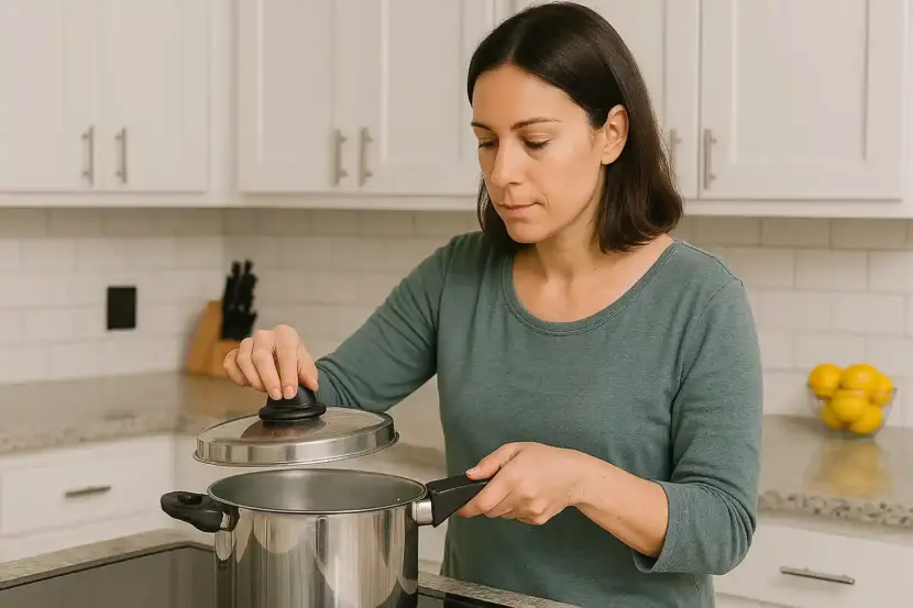 Panela de pressão com cheiro forte Elimine o odor com 1 truque
