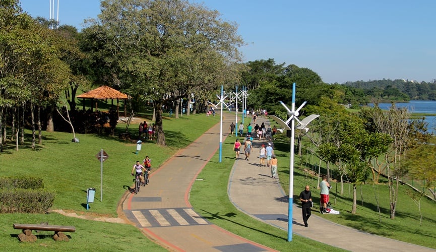 Foto da pista de caminhada do Parque da Cidade
