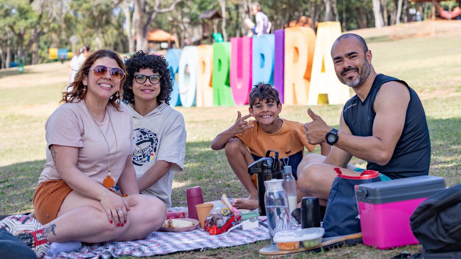 Familia no Parque do Corrupira