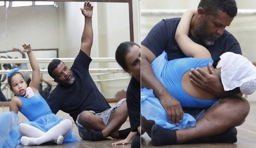 Pedreiro enfrenta preconceito e aprende balé para ajudar filhas autistas