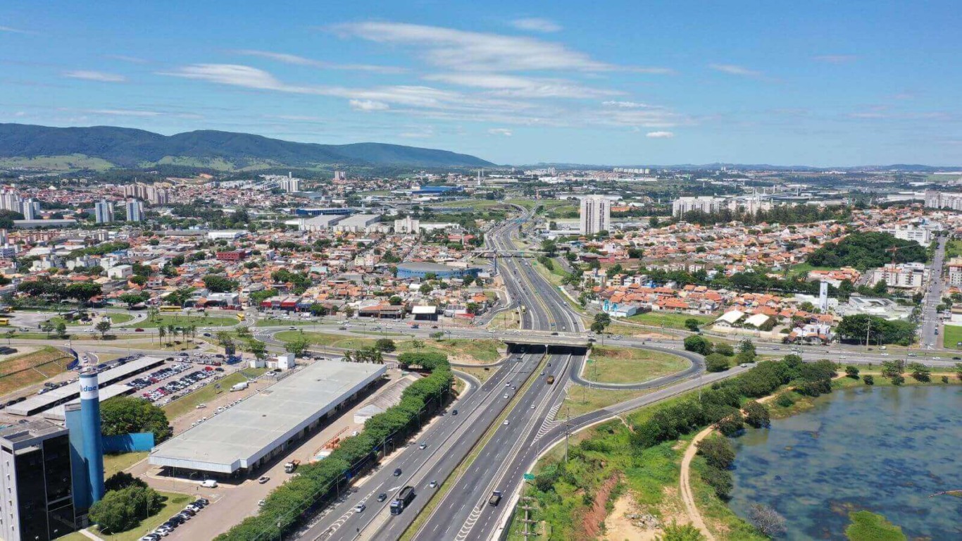 Jundiaí vista por cima