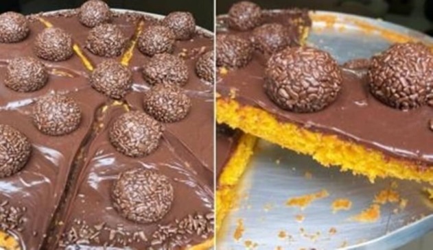 Pizza de bolo de cenoura