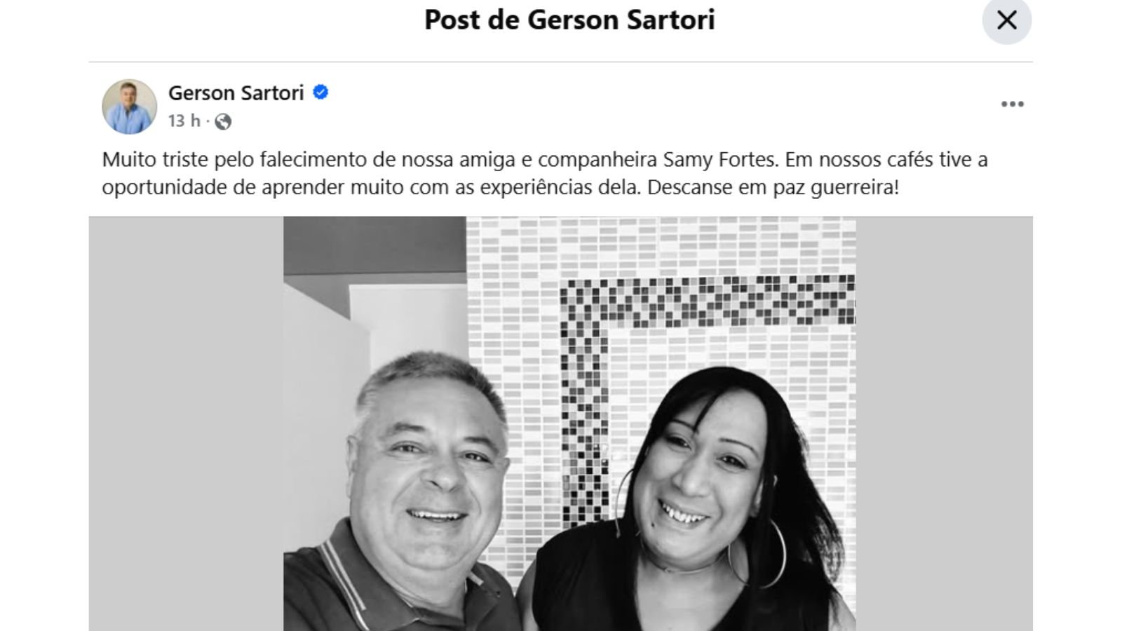 Postagem Facebook para Sammy