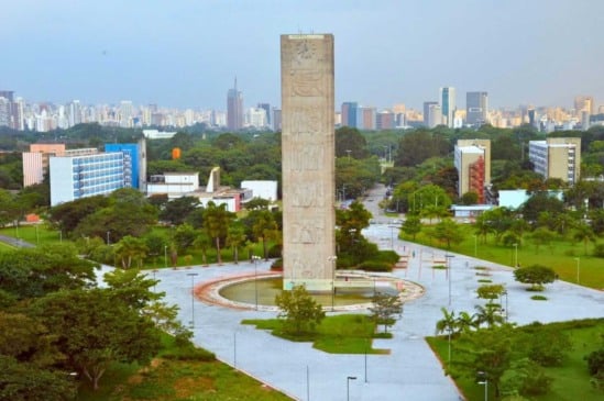 Praça do Relógio, do alto do prédio da Reitoria. Foto: Cecília Bastos/Jornal da USP