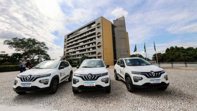 Carros elétricos da Prefeitura de Jundiaí