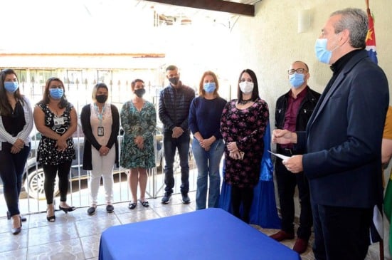 Prefeito Rodolfo durante a solenidade de entrega do novo espaço: avanço