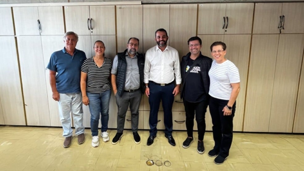 Representantes da Pref e Walking Football