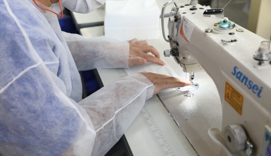 Foto de máquina de costura