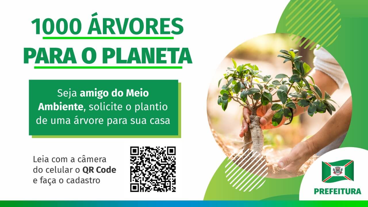 arte de divulgação de programa de plantação de árvores