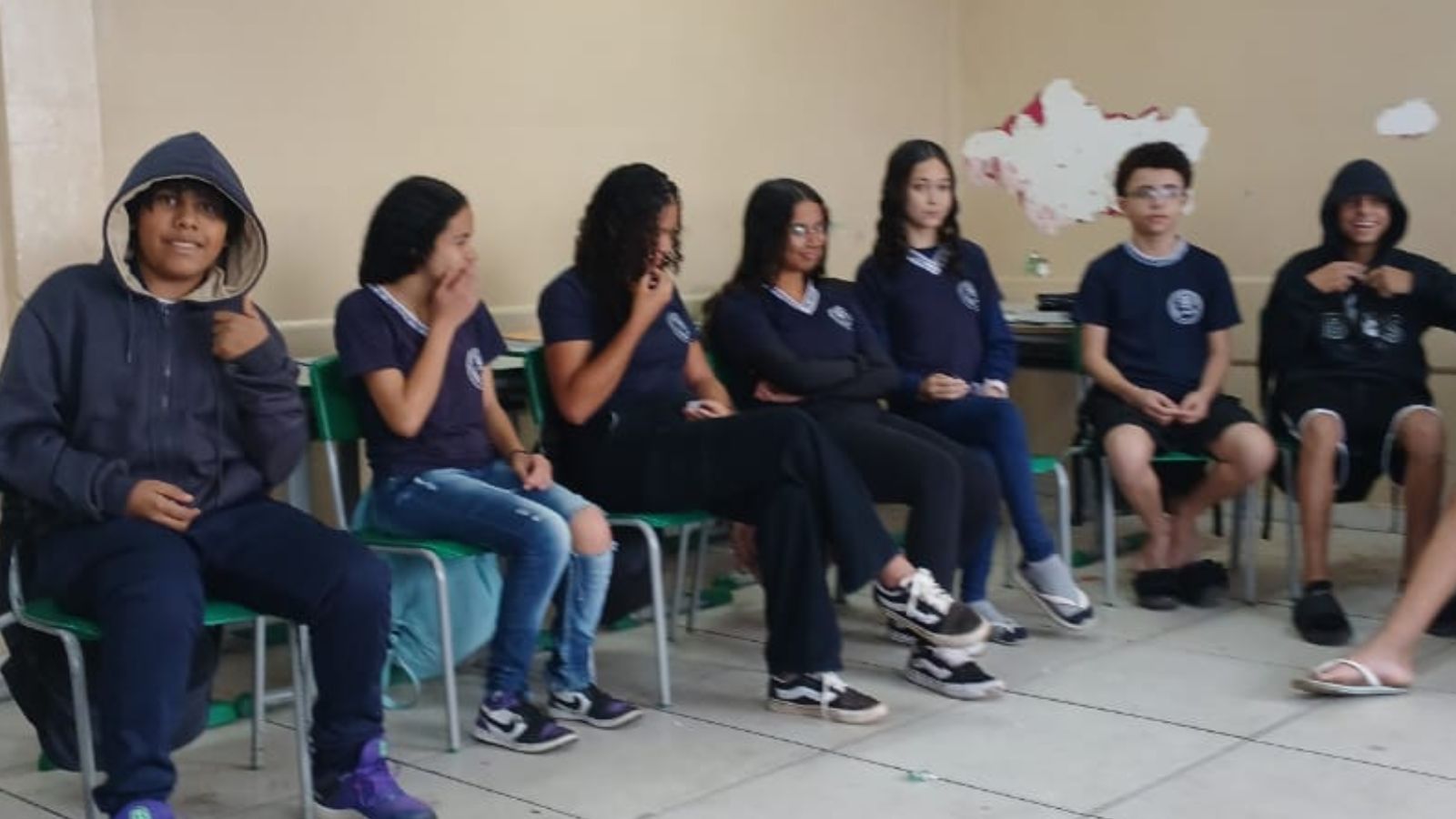 Alunos da Escola Estadual Alessandra Cristina Rodrigues de Oliveira Pezzato