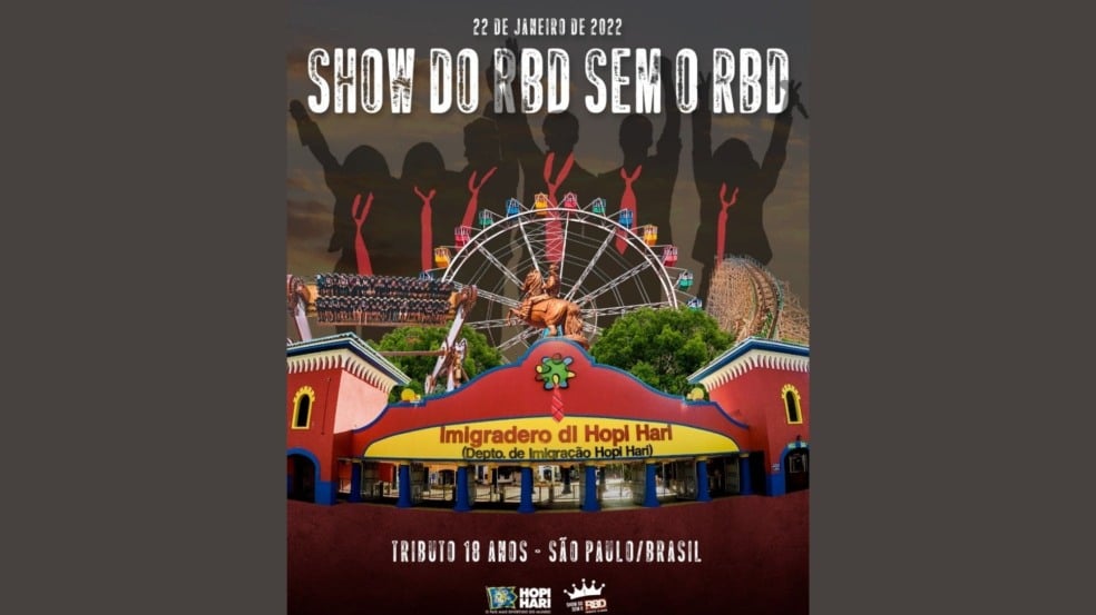 Hopi Hari realiza tributo ao grupo RBD neste sábado (22)