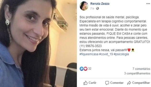 Print de publicação do Facebook