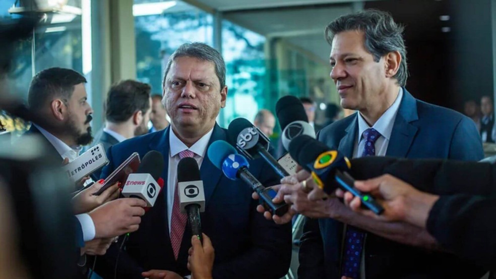 Tarcísio de Freitas e Fernando Haddad