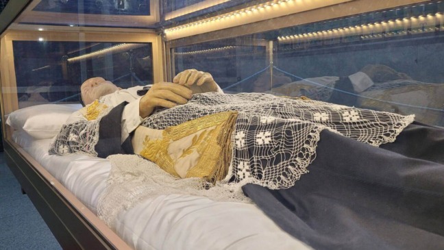 Réplica do corpo de São Vicente de Paulo