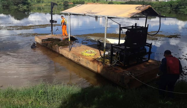 Represa da DAE será limpa por mergulhadores