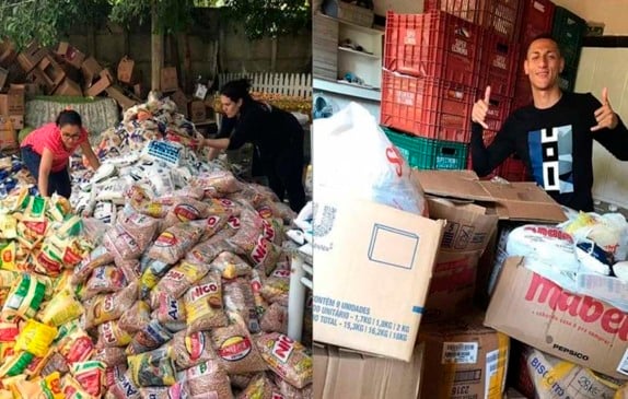 Richarlison doa 6,4 toneladas de alimentos a famílias carentes