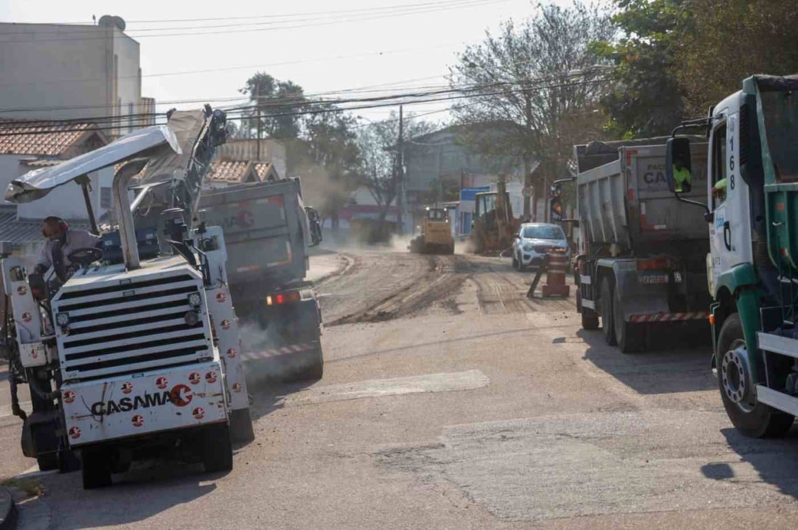 Rua Eduardo Baialuna, no Jardim Tamoio, em Jundiaí, também recebe novo asfalto