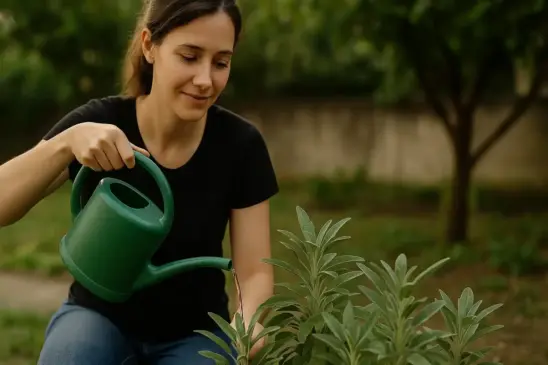 Sálvia só mantém o sabor forte se for regada nos horários certos