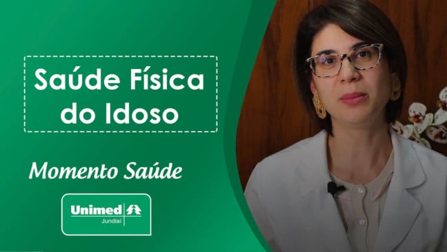 Thumb de vídeo da Unimed com médico em fundo verde