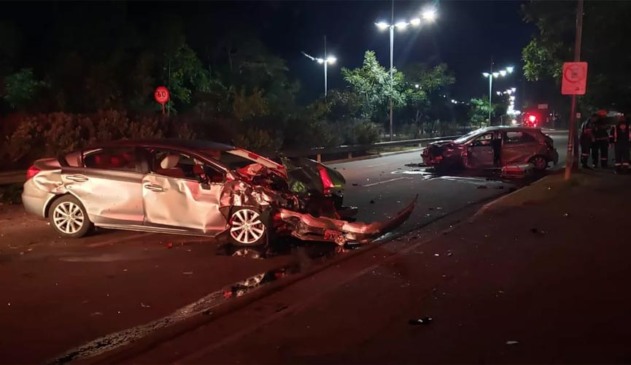 Seis pessoas ficam feridas em acidente na Avenida 9 de Julho
