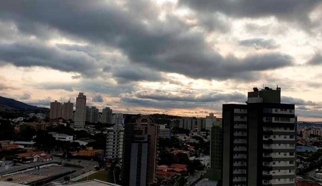Tempo nublado em Jundiaí. Foto: Divulgação