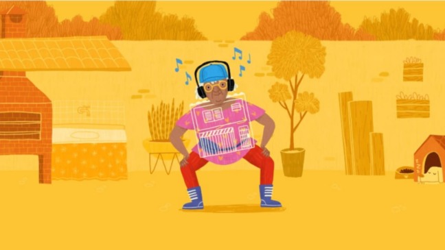 Arte de idosa dançando