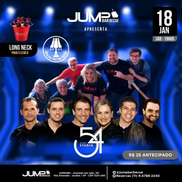 Bandas se apresentarão no Jumpbarbecue
