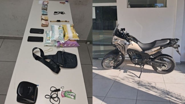 Itens apreendidos em Jundiaí