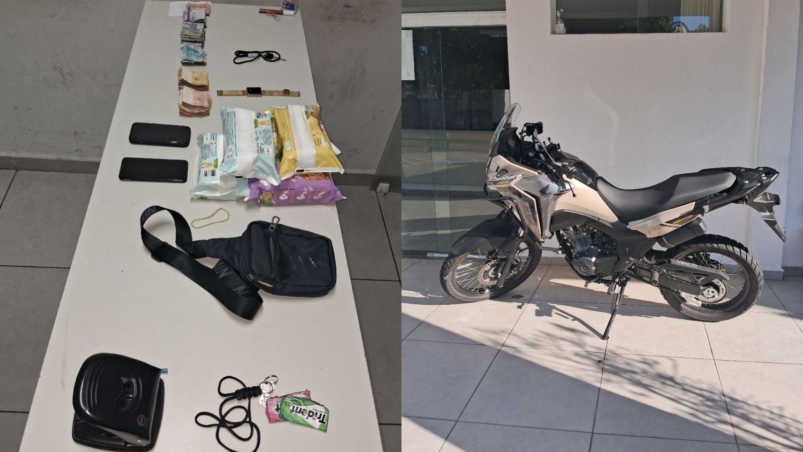 Itens apreendidos em Jundiaí