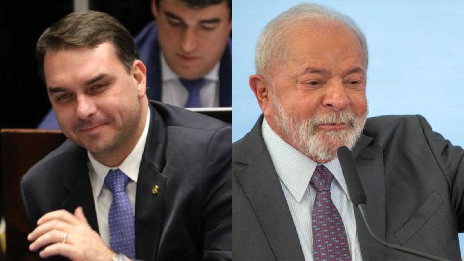 Flávio Bolsonaro e Lula