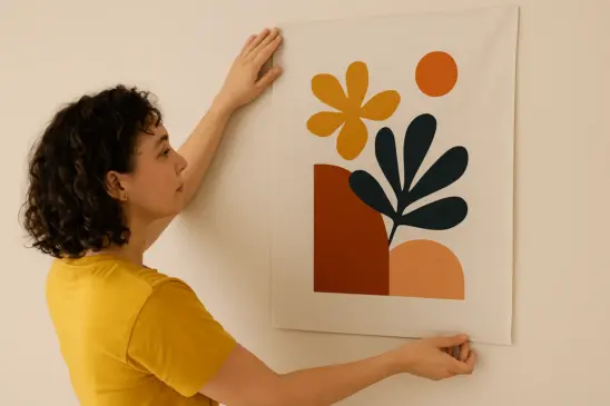 Tecido + criatividade como fazer um painel decorativo sem gastar muito