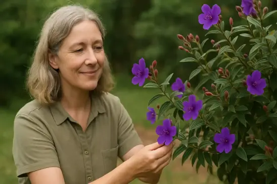 Tibouchina moricandiana flor que resiste a solo pobre