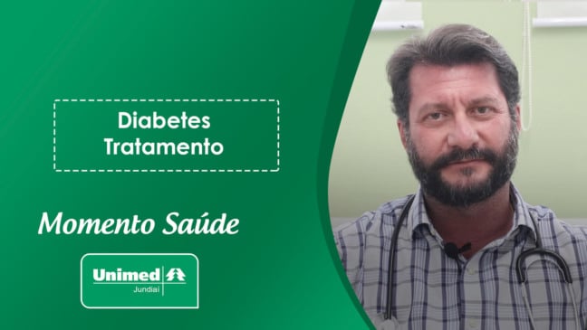 Thumb de vídeo da Unimed com médico em fundo verde