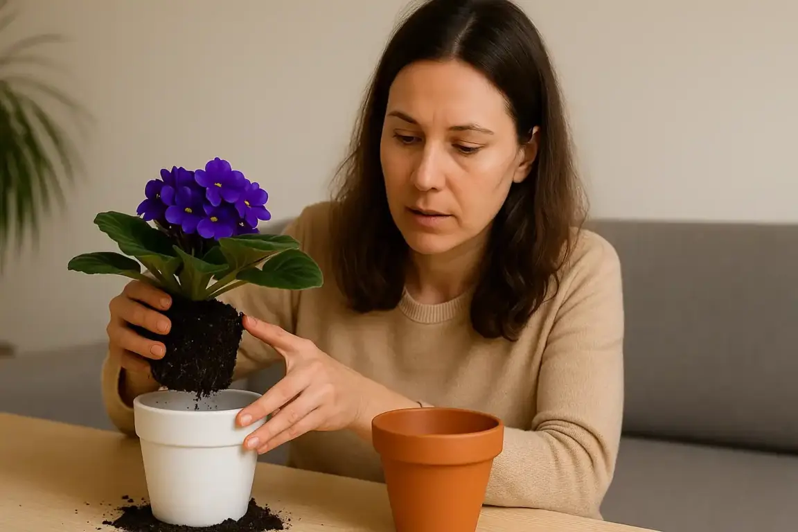 Trocar o vaso da violeta-africana muda tudo na época da floração