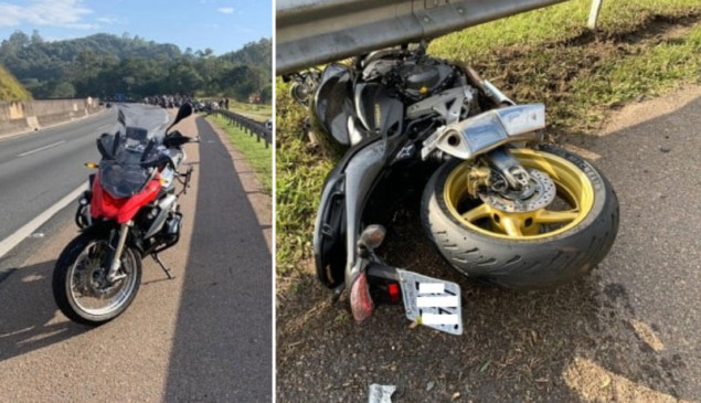 Motocicletas ainda na rodovia Anhanguera