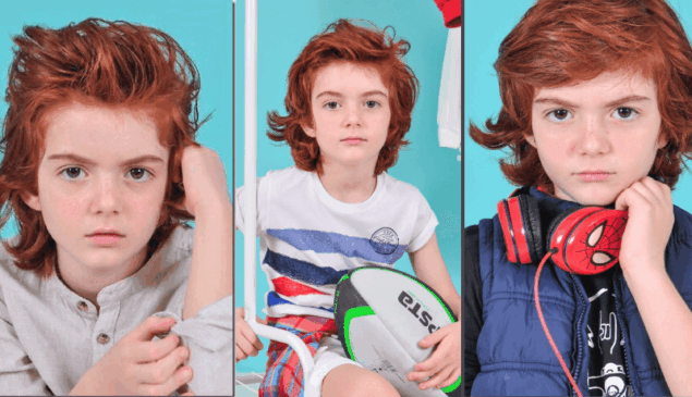 Davi Vecchi posando para fotos comerciais