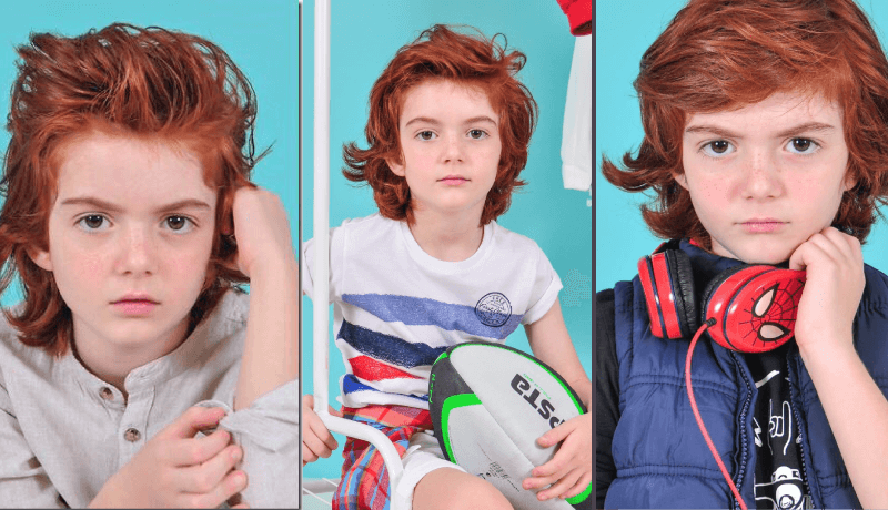 Davi Vecchi posando para fotos comerciais