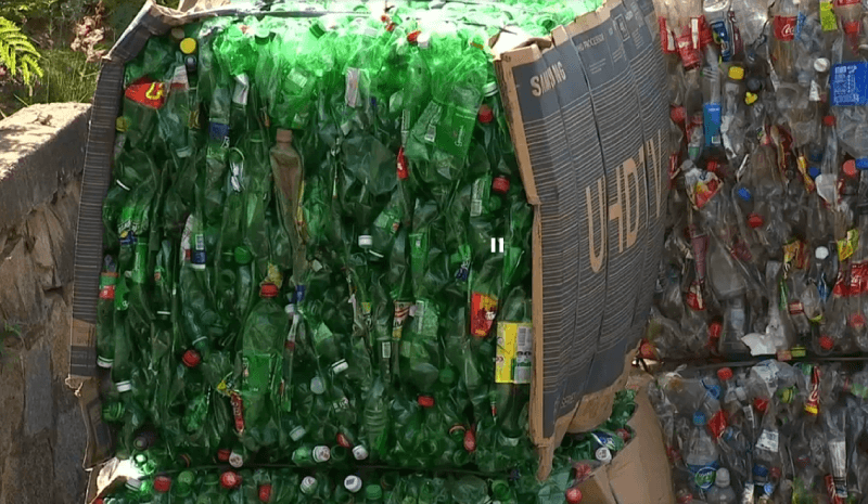 Garrafas pet prensadas