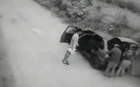 Trecho de vídeo registrado pela câmera de segurança