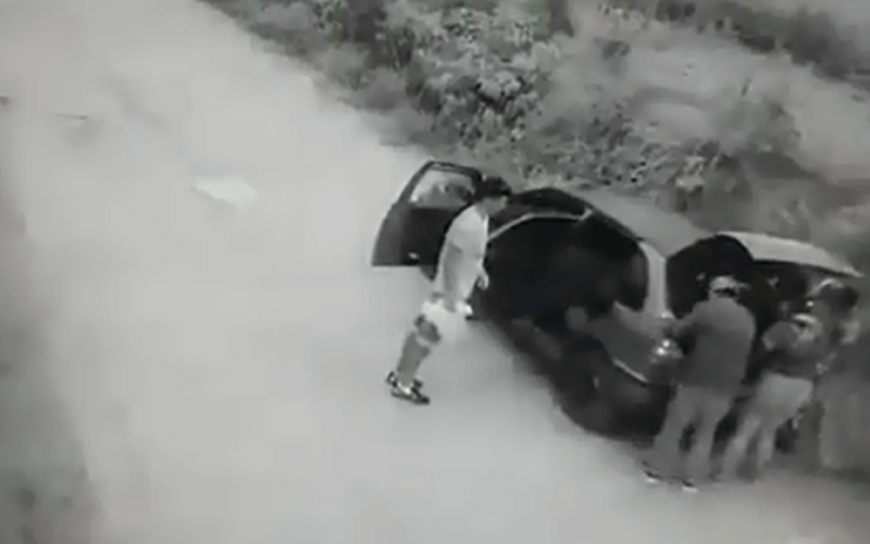 Trecho de vídeo registrado pela câmera de segurança