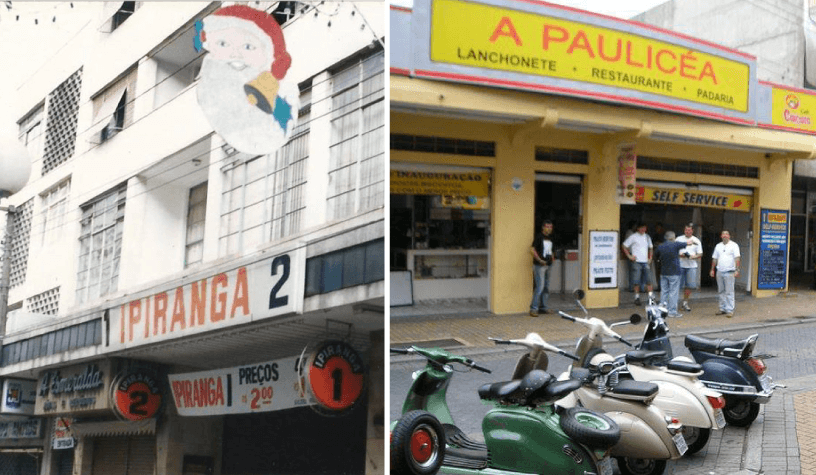Fachadas do Cine Ipiranga e Paulicéa