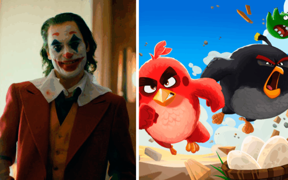 Coringa e Angry Birds 2 são as grandes estreias da semana na Moviecom. (Foto: Divulgação)